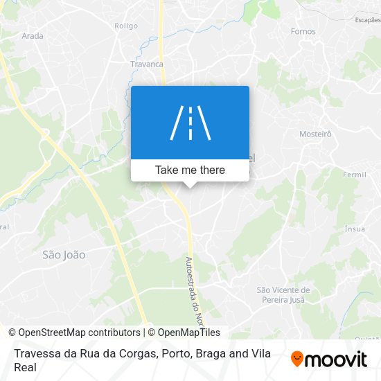 Travessa da Rua da Corgas map
