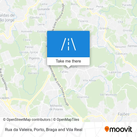 Rua da Valeira map