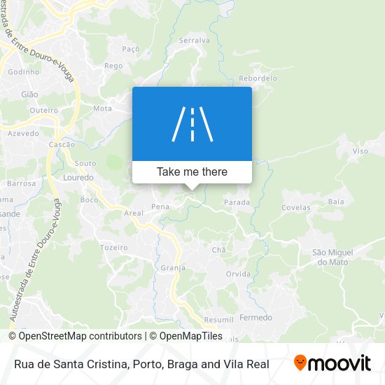 Rua de Santa Cristina mapa