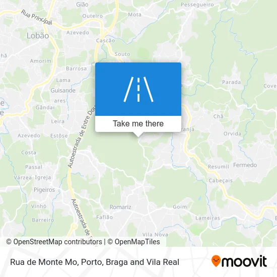 Rua de Monte Mo map