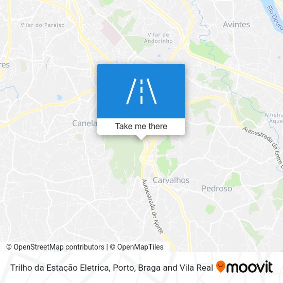 Trilho da Estação Eletrica mapa