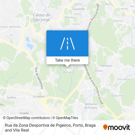 Rua da Zona Desportiva de Pigeiros map