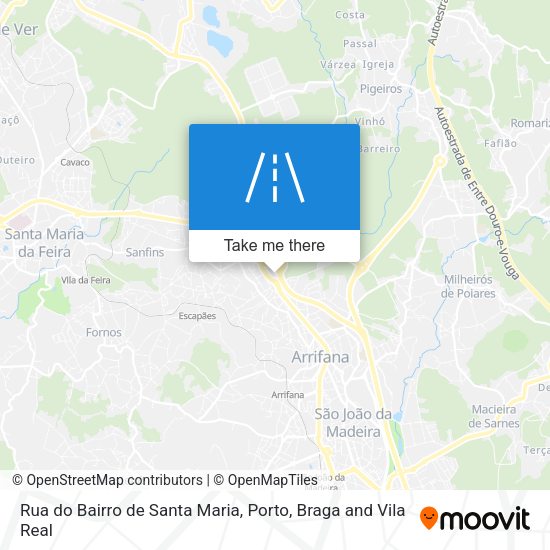 Rua do Bairro de Santa Maria mapa