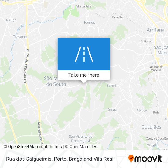Rua dos Salgueirais mapa