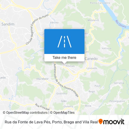 Rua da Fonte de Lava Pés map