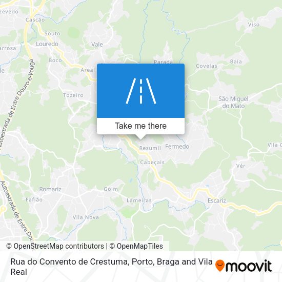 Rua do Convento de Crestuma map