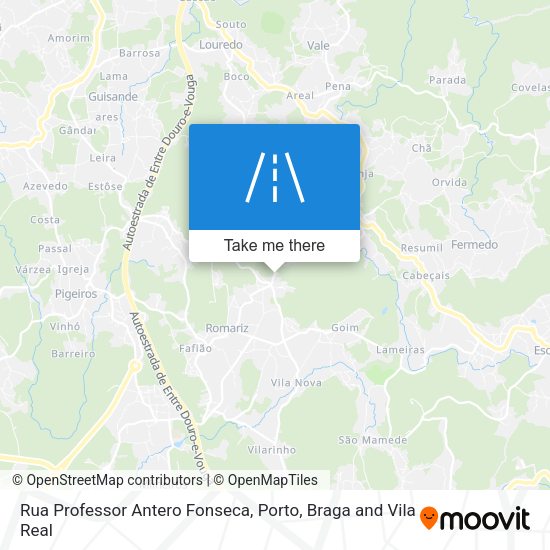 Rua Professor Antero Fonseca mapa