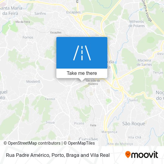 Rua Padre Américo mapa
