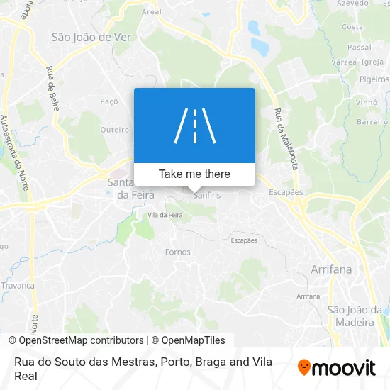 Rua do Souto das Mestras map