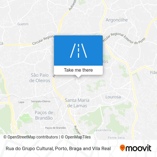 Rua do Grupo Cultural mapa