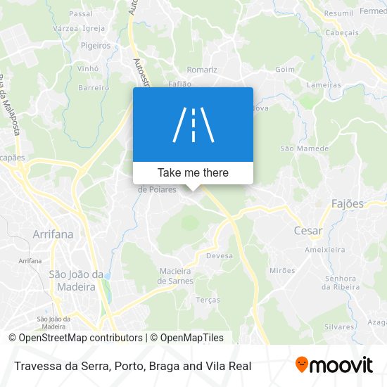 Travessa da Serra mapa