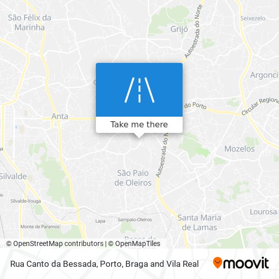 Rua Canto da Bessada map