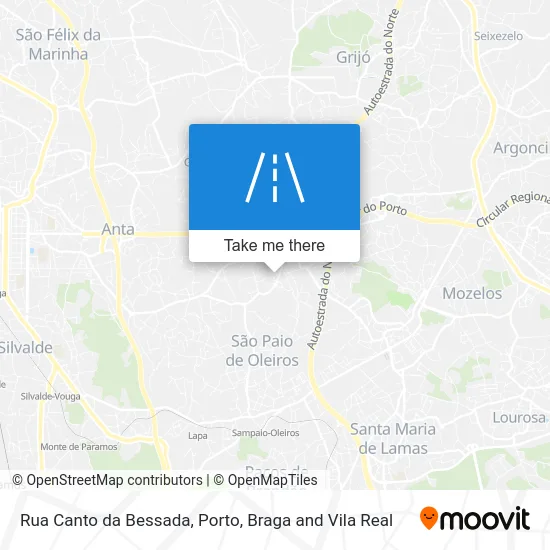 Rua Canto da Bessada map