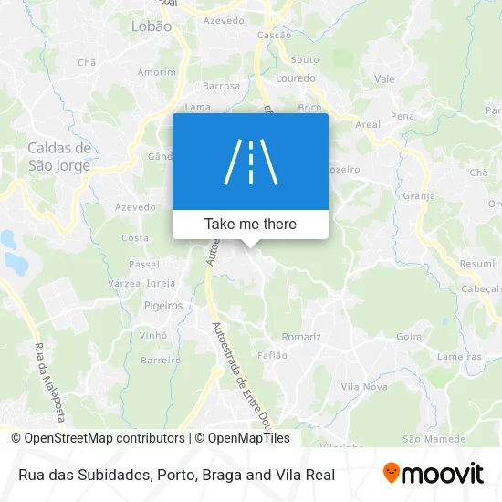 Rua das Subidades mapa