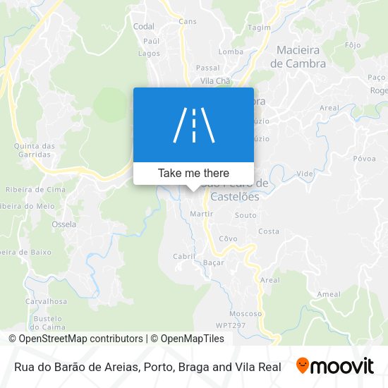 Rua do Barão de Areias mapa
