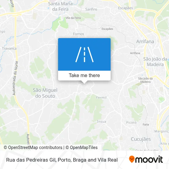 Rua das Pedreiras Gil map