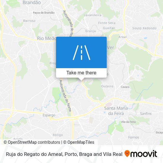 Ruja do Regato do Ameal mapa