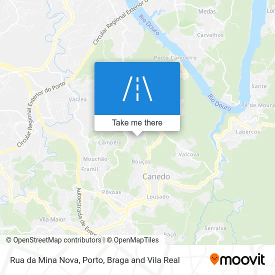 Rua da Mina Nova map