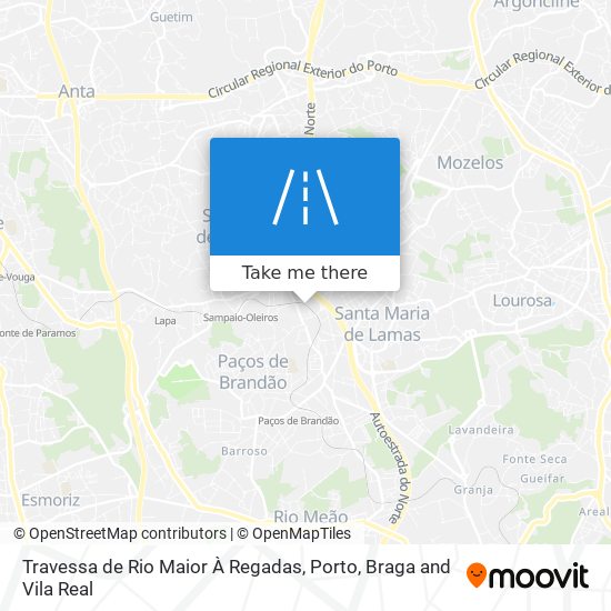 Travessa de Rio Maior À Regadas map