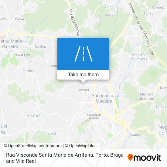 Rua Visconde Santa Maria de Arrifana mapa