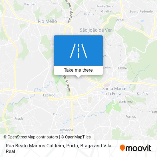 Rua Beato Marcos Caldeira mapa