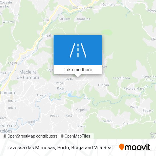 Travessa das Mimosas mapa