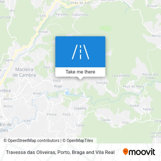 Travessa das Oliveiras mapa