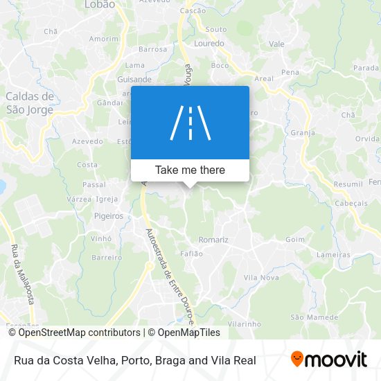 Rua da Costa Velha mapa