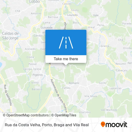 Rua da Costa Velha map