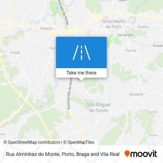 Rua Alminhas do Monte mapa