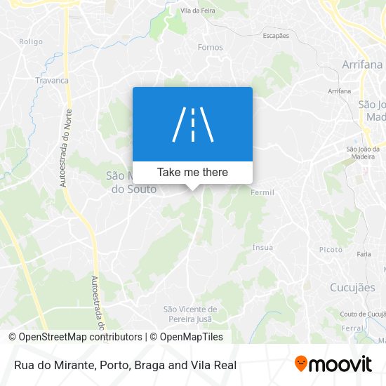 Rua do Mirante mapa