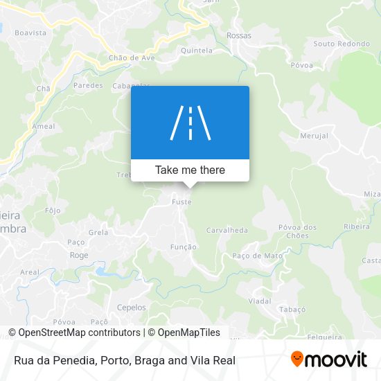 Rua da Penedia mapa