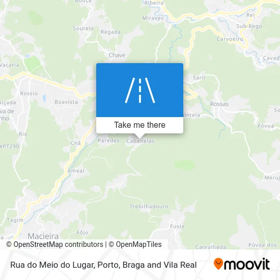 Rua do Meio do Lugar map