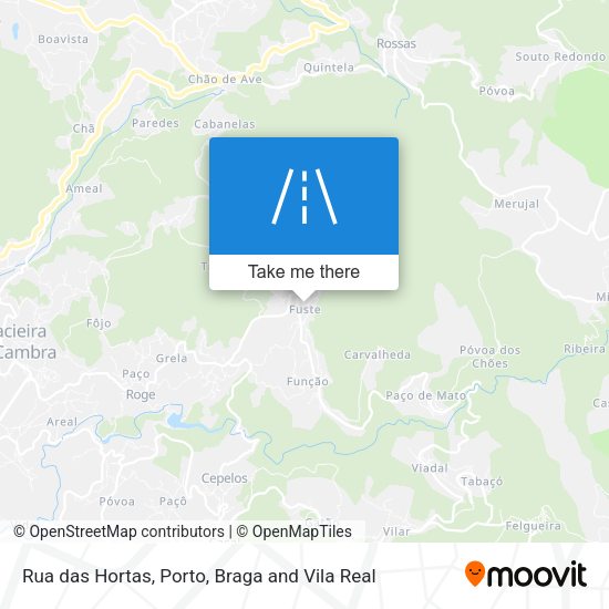 Rua das Hortas map