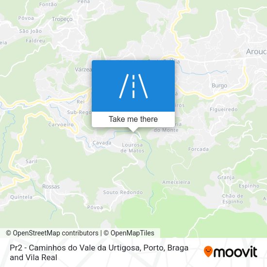 Pr2 - Caminhos do Vale da Urtigosa mapa