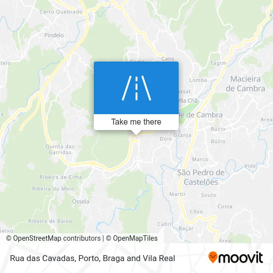 Rua das Cavadas map