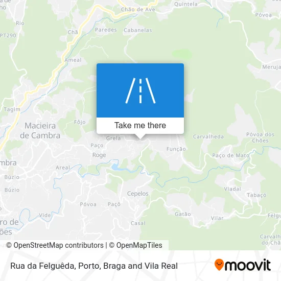 Rua da Felguêda map