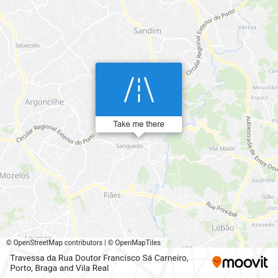 Travessa da Rua Doutor Francisco Sá Carneiro map