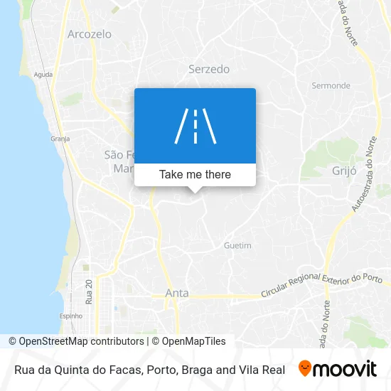 Rua da Quinta do Facas map