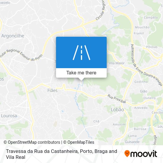 Travessa da Rua da Castanheira mapa