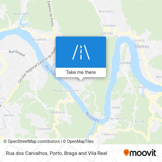 Rua dos Carvalhos mapa