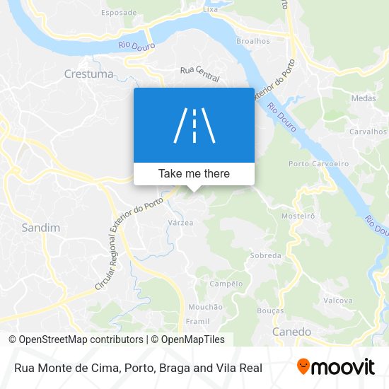 Rua Monte de Cima mapa