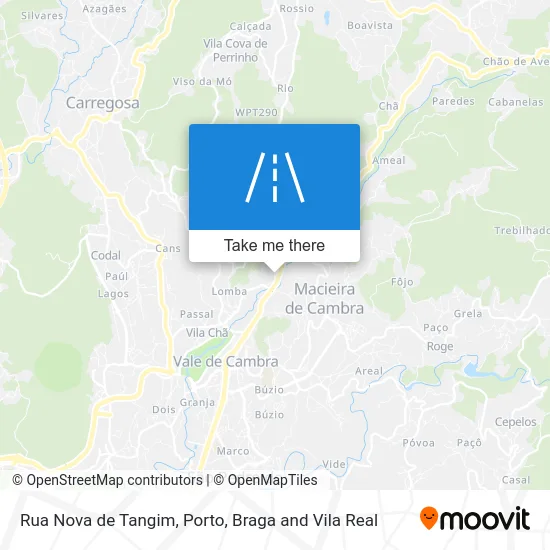 Rua Nova de Tangim map