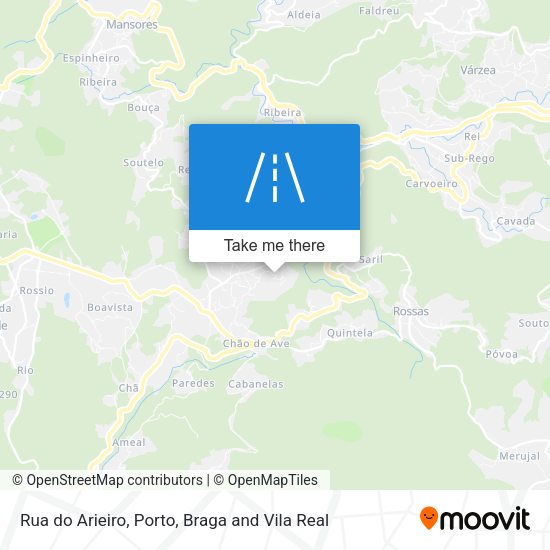 Rua do Arieiro mapa