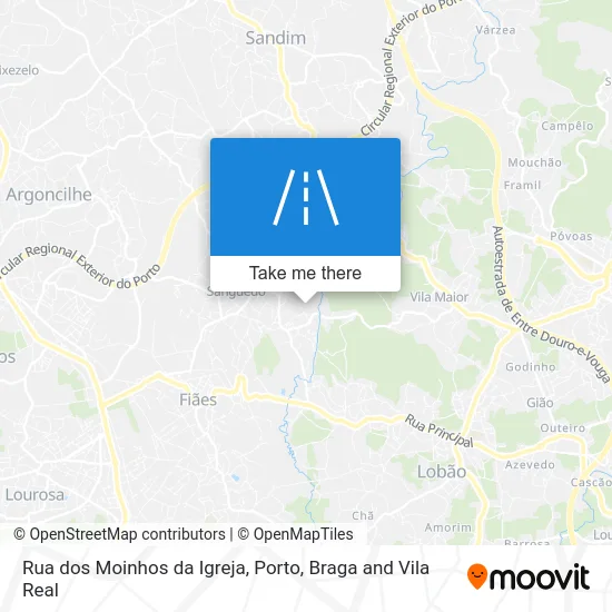 Rua dos Moinhos da Igreja map