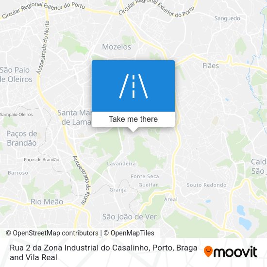 Rua 2 da Zona Industrial do Casalinho map