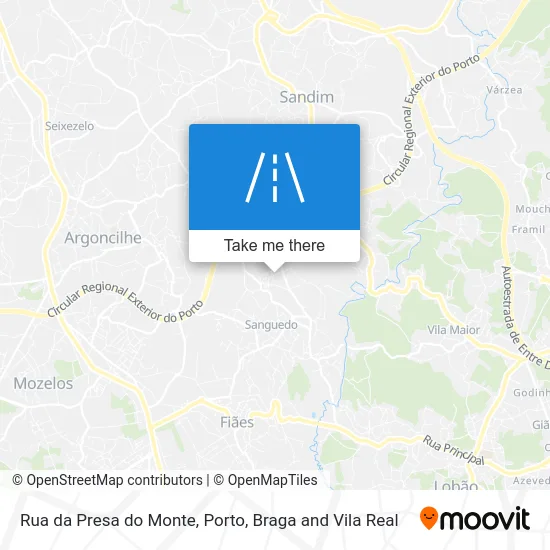Rua da Presa do Monte map