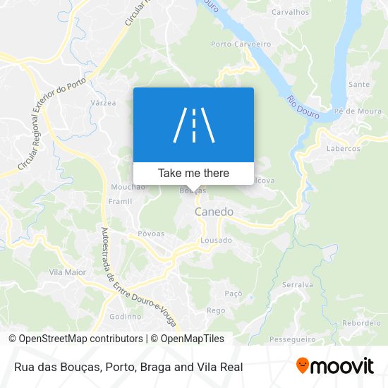 Rua das Bouças mapa
