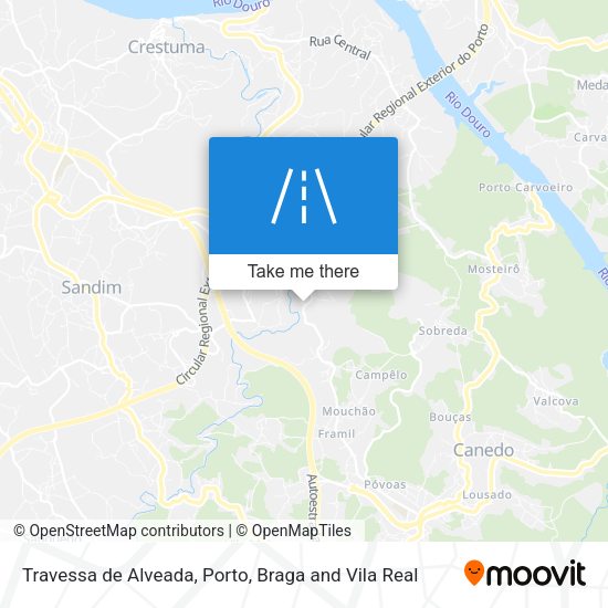 Travessa de Alveada mapa