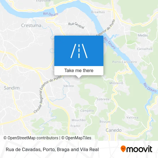 Rua de Cavadas map